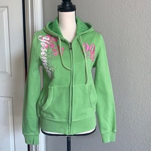 Yosemite Embroidered Zip Up Hoodie .Small